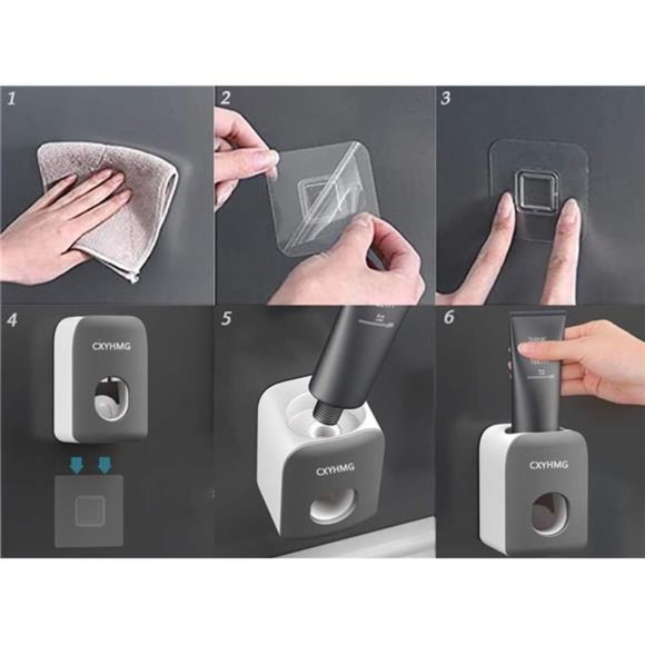 Toothpaste Dispenser 2 PCS Automatic Squeezer Dispenser for Bathroom - Picture 5 of 7